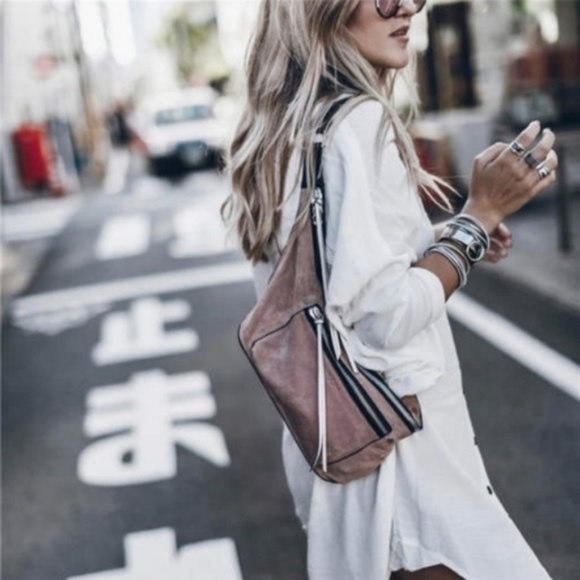 New Arrival! White Long Sleeve Shirt Dress - Picture 5 of 6